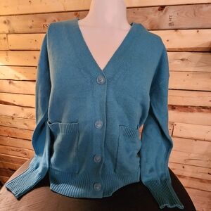 NWT A new day‎ tealish blue cardigan with pockets.  Have several sizes